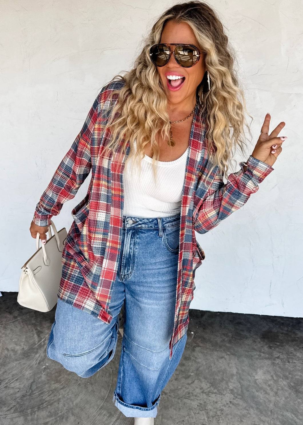 Plaid Cardigan