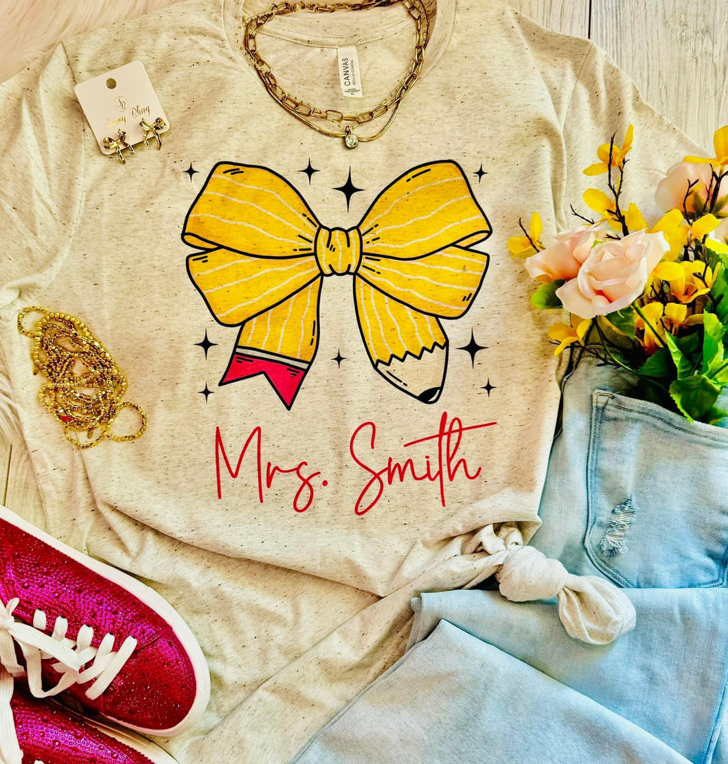 Teacher Bow Tees